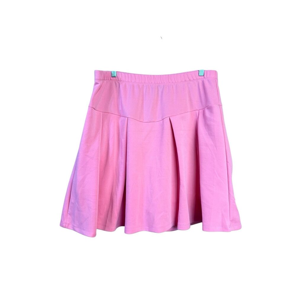 Ashley Stewart Pleated Athletic Knit Tennis Skirt/Skort Sz  L 14/16 Coral NWT
